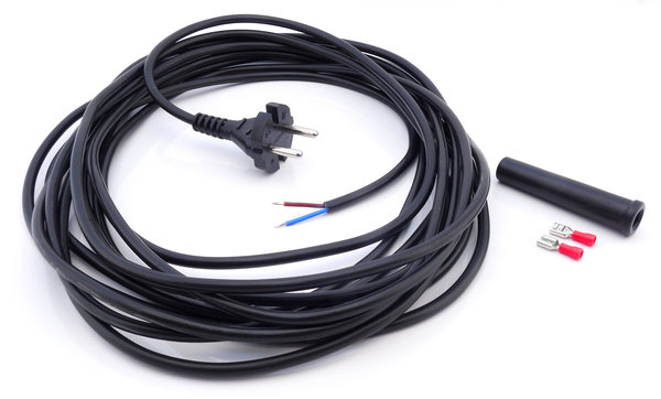 Electric Power Cord 230V to fit Rainbow mit Kabelhülle-Knickschutz - Kabelschuhe